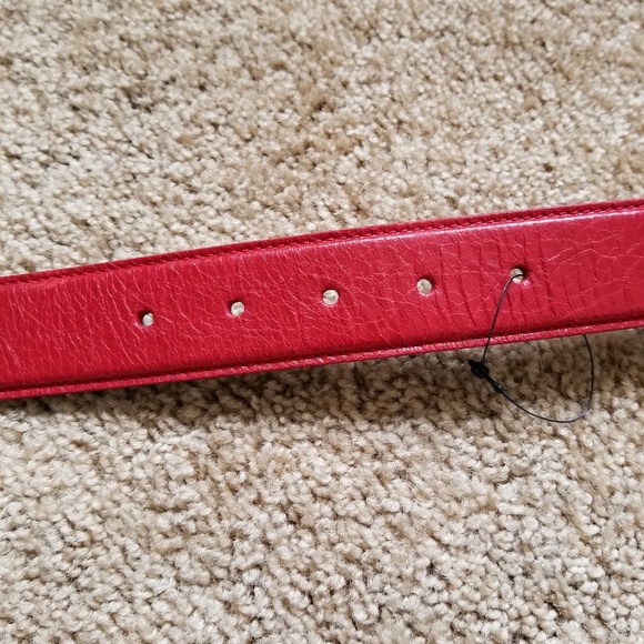 NWOT Auth Balenciaga Stud Belt Red - Picture 5 of 6